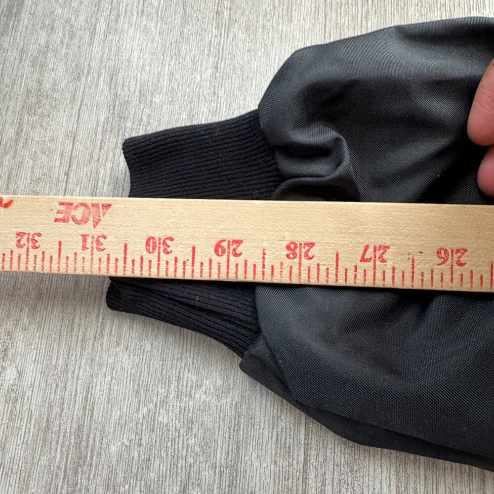 Vintage Al Kader Shriners Fraternity Jacket Satin Black Snap Bomber L Portland - Picture 6 of 9
